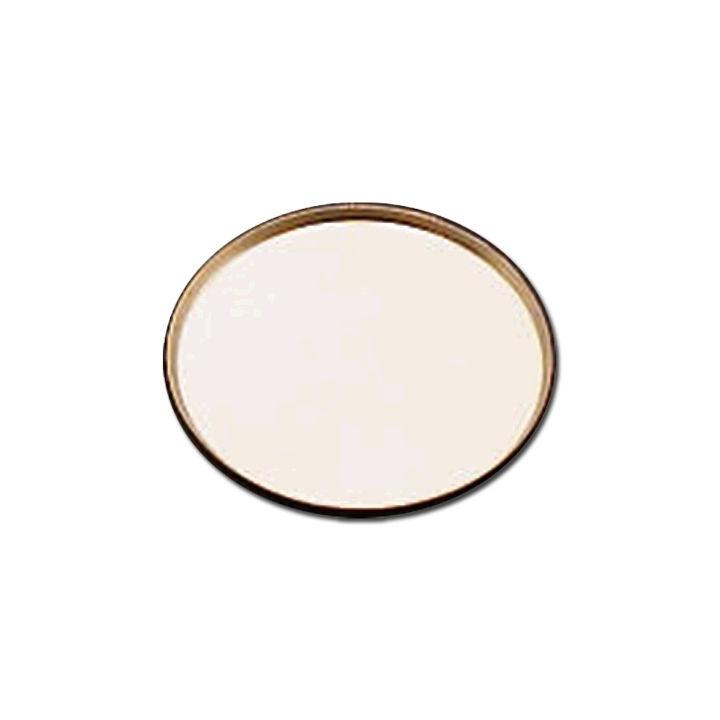 Round Brass Standing Mirror –